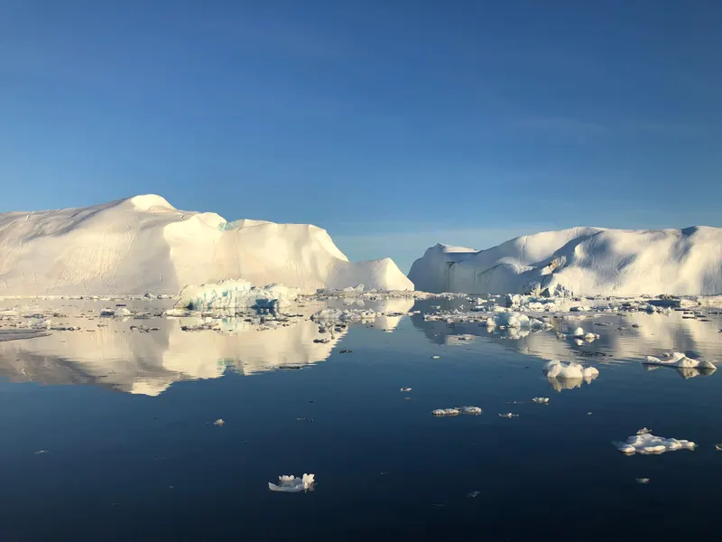 Jéghegyek a grönlandi Ilulissat-jégfjordban